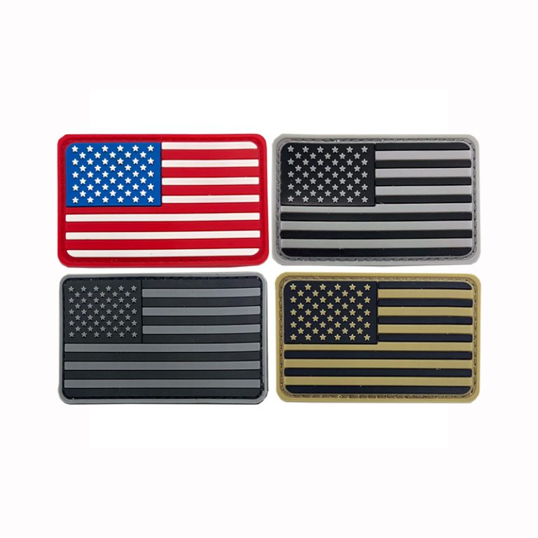 3D PVC Velcro Patches American Flag Style